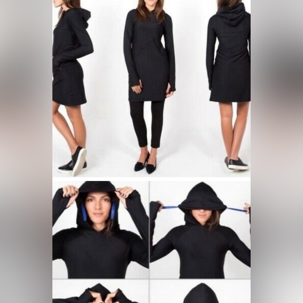 Betabrand black women’s travel dress